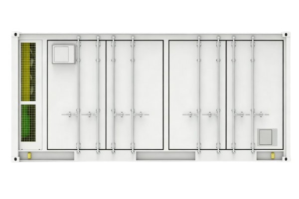 Containerized battery energy storage system with 1MWh to 5MWh+ capacity, liquid cooling technology, grid integration equipment, transformer systems, EMS control platform, and renewable energy support by Splendor Energy.