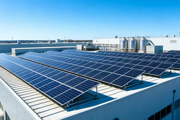 Enterprise-grade photovoltaic power system featuring 200kW to 1MW solar generation capacity, intelligent microgrid architecture, battery energy storage integration, advanced EMS platforms, and grid-connected renewable energy infrastructure for commercial and industrial applications by Splendor Energy.