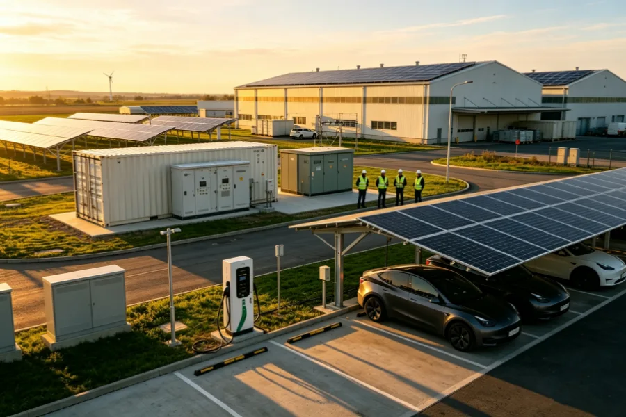 Advanced Microgrid and Grid Integration Technologies Integrating Solar PV, 30kWh+ Battery Energy Storage System (BESS), EMS, EV Charging, and Grid Infrastructure for Renewable Energy EPC Projects