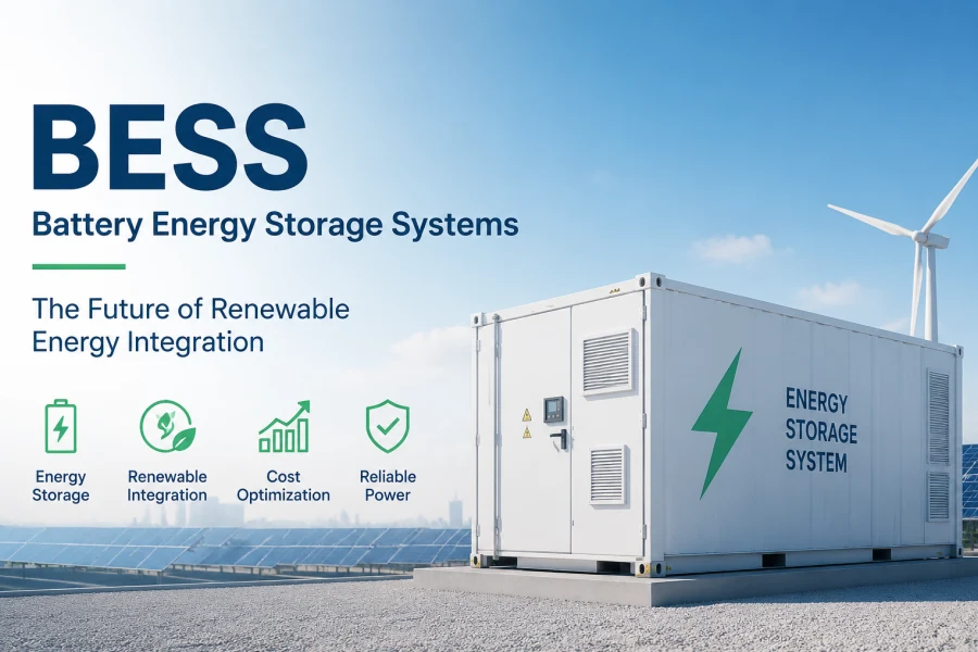 Battery Energy Storage System BESS Integration with Solar PV Renewable Energy Infrastructure from 30kWh Commercial Systems to 100MWh+ Utility Scale Energy Storage Projects by Splendor Energy