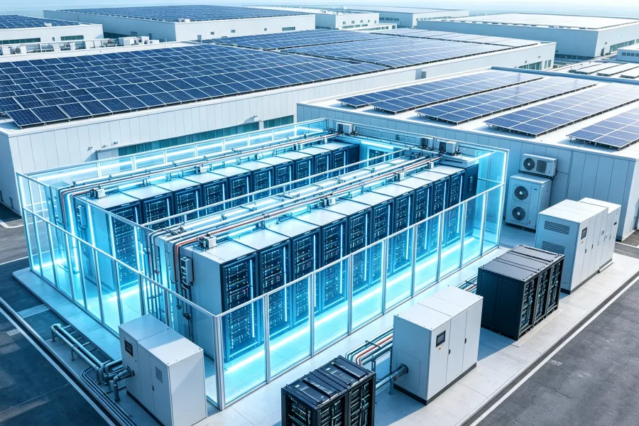 High-Reliability Backup Power and Energy Storage Infrastructure for Mission-Critical Data Centers with Solar PV Integration, Battery Energy Storage System (BESS), Intelligent Energy Management, Continuous Power Supply and Optimized Power Usage Effectiveness (PUE) – Splendor Energy