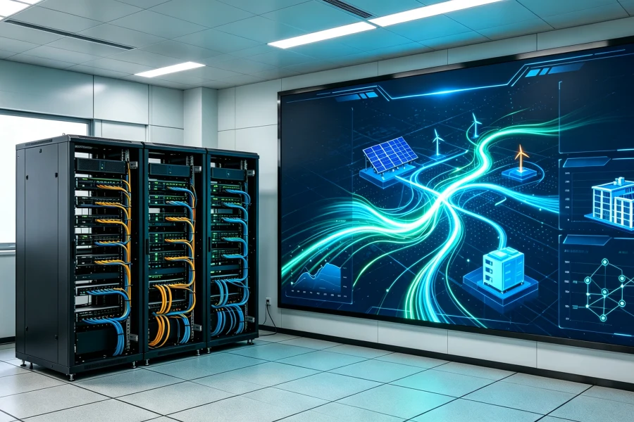 Advanced Smart Energy Management System Dashboard Monitoring Solar PV Generation, 30kWh+ Battery Energy Storage System (BESS), Microgrid Performance, and Commercial Energy Optimization